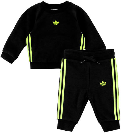 adidas Originals Sweat Set - Black/Signal Green