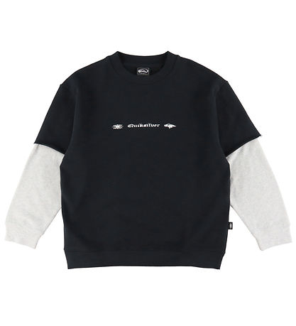Quiksilver Sweatshirt - Openbar - Schwarz/Grau Meliert