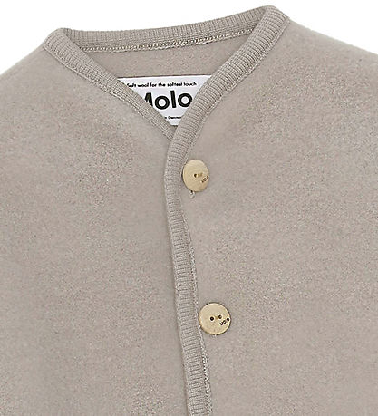 Molo Cardigan - Wool fleece - Umber - Moon Sand