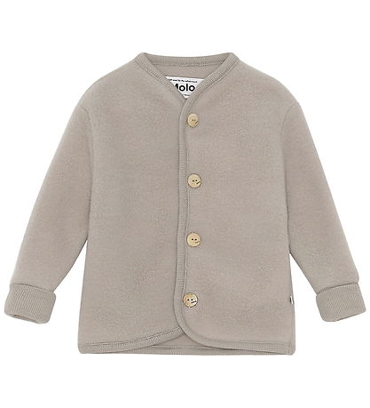 Molo Cardigan - Wool fleece - Umber - Moon Sand