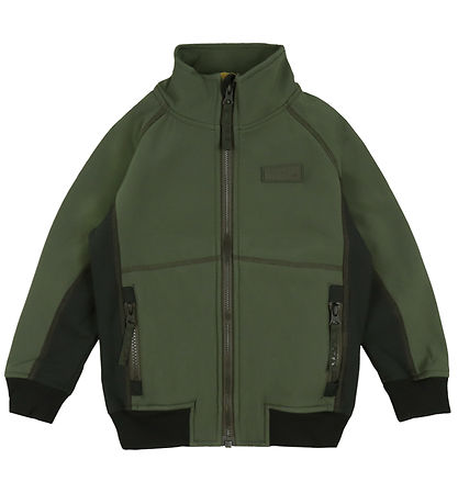 Molo Softshell Jacket w. Fleece - Cloudy - Forest Block