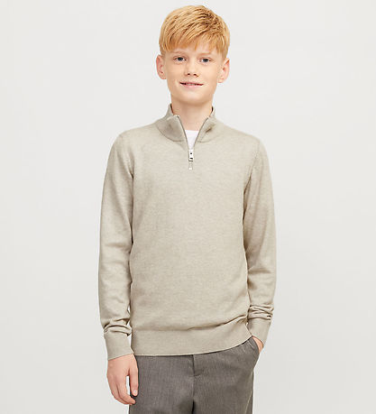 Jack & Jones Blússa - Noos - JjeEmil - Haframjöl/Melange