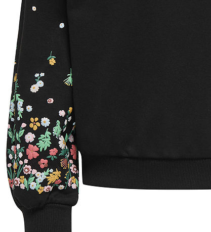 Kids Only Peysa - KogBrooke - Svart/Sleeve Flower