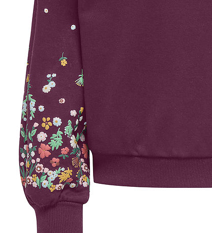 Kids Only Sweatshirt - KogBrooke - Mauve Wine/Laptoptasche Flowe
