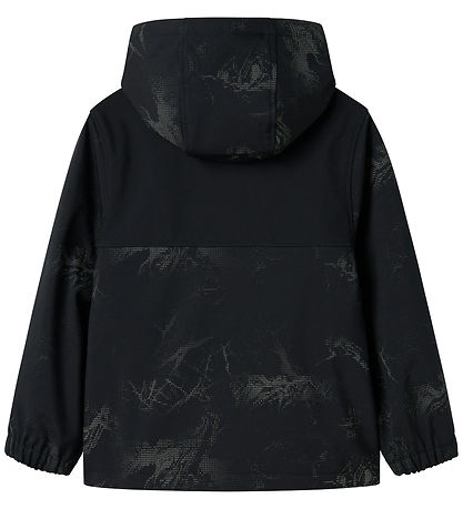 Name It Softshell m. Fleece - NkfAlfa08 - AOP - Black