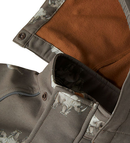 Name It Softshelljacke - NmmAlfa08 - Morel/Rhino