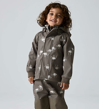 Name It Softshelljacke - NmmAlfa08 - Morel/Rhino
