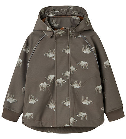 Name It Softshelljacke - NmmAlfa08 - Morel/Rhino