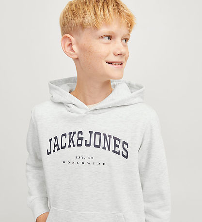 Jack & Jones Kapuzenpullover- JjeCaleb - Noos - White Melange/Lo