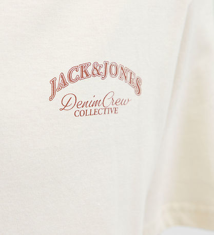 Jack & Jones Stuttermabolur - JjeBrandes - Antique White