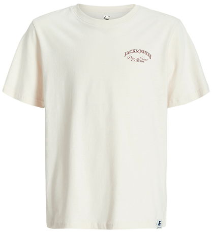 Jack & Jones Stuttermabolur - JjeBrandes - Antique White