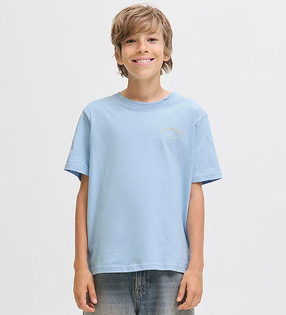 Jack & Jones Stuttermabolur - JjeBrandes - Chambray Blue