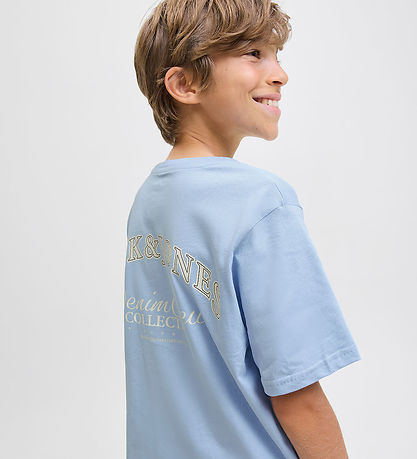 Jack & Jones Stuttermabolur - JjeBrandes - Chambray Blue