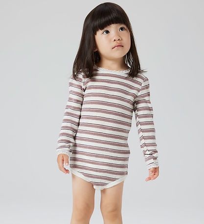 Name It Bodysuit l/s - Wool - NmfWang - Antler/Snow White