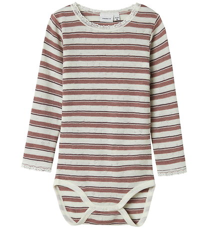 Name It Bodysuit l/s - Wool - NmfWang - Antler/Snow White