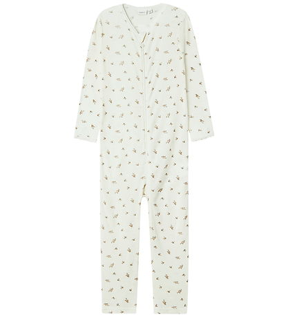 Name It Nightsuit - Wool - NmfWang - Snow White/Small flowers