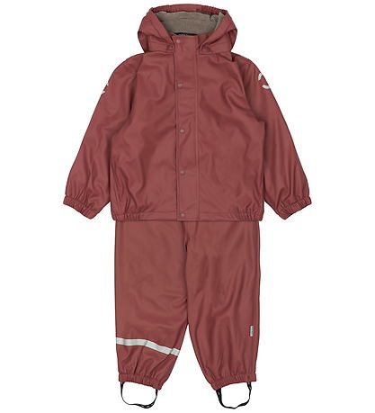 Mikk-Line Rainwear w. Fleece - PU - Apple Butter
