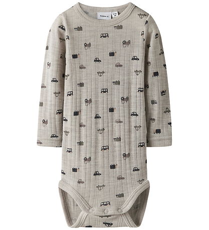 Name It Bodysuit l/s - Wool - Noos - NbmWang - Nacreous Cloud/Sm