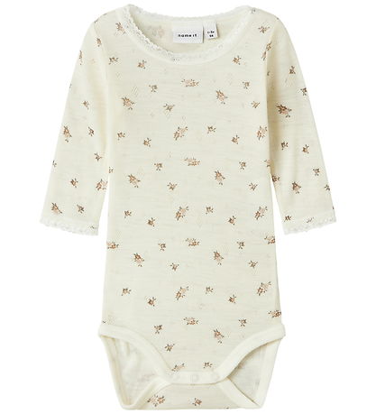 Name It Bodysuit l/s - Wool - Noos - NbfWang - Snow White/Small 