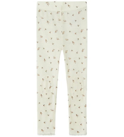 Name It Leggings - Wolle - Noos - NmfWang - Snow White/Small flo