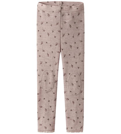 Name It Leggings - Wolle - Noos - nmfWang - Shadow Grau/Small fl