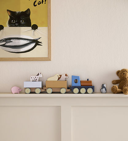 Kids Concept Tåg m. Djur - 40 cm