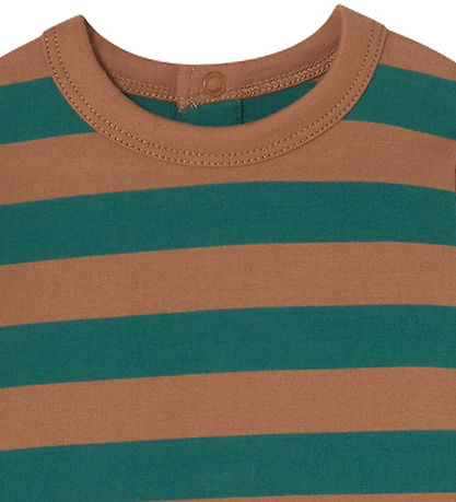Tiny Cottons Samfella l/e - Röndóttar - Dark Green