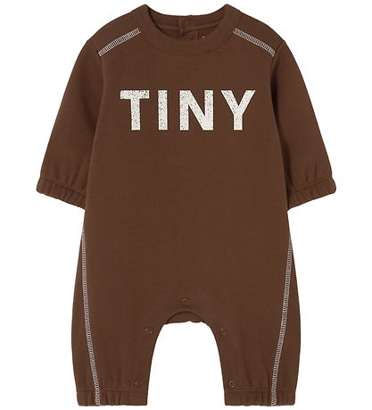 Tiny Cottons Jumpsuit - Sweat - Contrast - Dark Brown