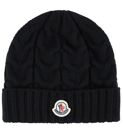 Moncler Beanie - Wool - Black