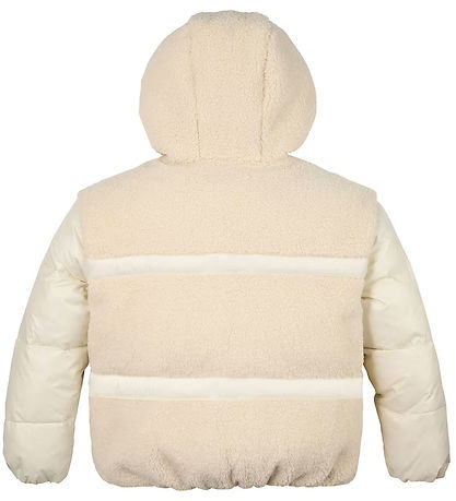 Calvin Klein Vadderad jacka m. Fleece - Vithätta Grå