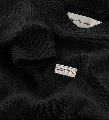 Calvin Klein Blouse - Knitted - Logo Label - Ck Black