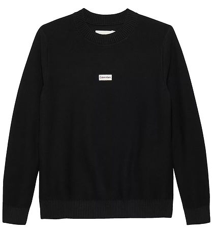Calvin Klein Blouse - Knitted - Logo Label - Ck Black