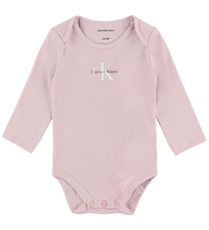 Calvin Klein Bodysuit l/s - Monograms - Pink Ice