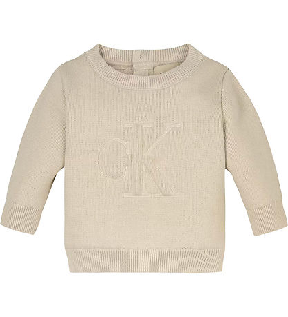 Calvin Klein Blouse - Knitted - Monogram - Whitecap Grey