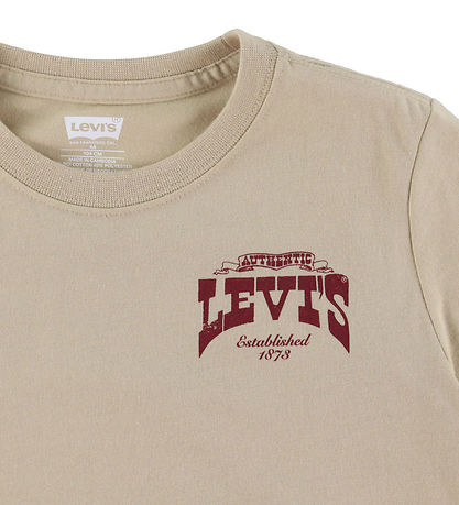 Levis Stuttermabolur - Frjálst galop - White Pepper M. Rautt