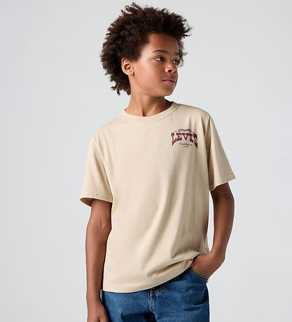Levis Stuttermabolur - Frjálst galop - White Pepper M. Rautt