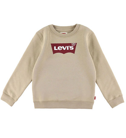 Levis Sweatshirt - Fladdermusvinge - White Pepper m. Röd