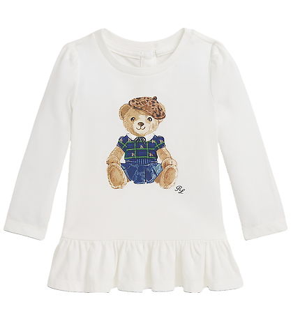 Polo Ralph Lauren Blússa - Hvítt M. Bangsi
