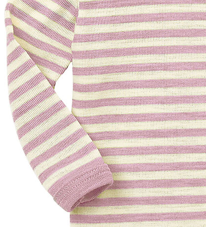 Engel Bodysuit l/s - Wool - Rosewood Melange/Natural