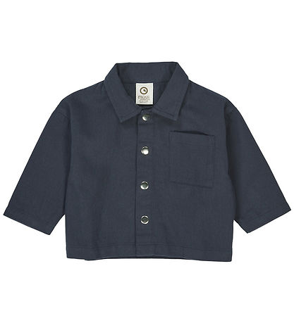 Müsli Skyrta - Twill Barn - Nótt Blue