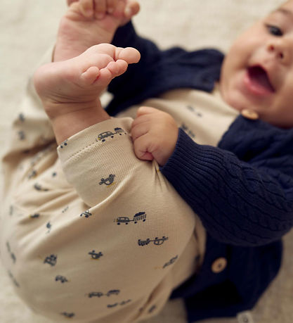 Müsli Hosen - Rib - Auto - Baby - Oak/Moos/Stürmisch Blue