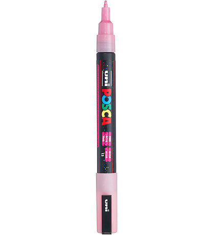 Posca Markers - PC-3M - 4 pcs - Orange/Pink/Red/Yellow w. Glitte