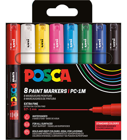 Posca Markers - PC-1 m - 8 pcs - Multicolour