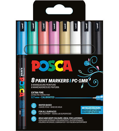 Posca Markers - PC-1 m - 8 pcs - Metallic Colours