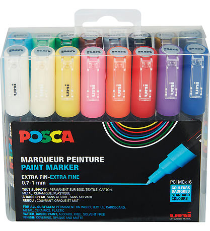 Posca Markers - PC-1 m - 16 pcs - Multicolour