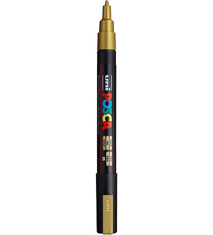 Posca Tusjer - PC-3M - 4 stk. - Gull/Hvit/Sølv/Svart
