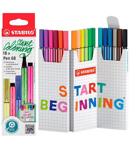 Stabilo Markers - Pen 68 - 18 pcs - Multicolour