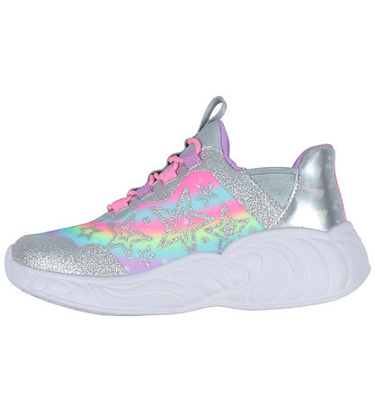 Skechers Shoes w. Lights - Unicorn Dreams - Silver/Multi