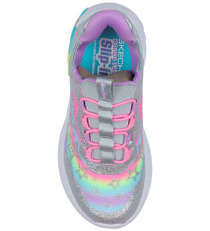 Skechers Shoes w. Lights - Unicorn Dreams - Silver/Multi