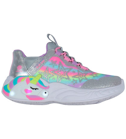 Skechers Shoes w. Lights - Unicorn Dreams - Silver/Multi